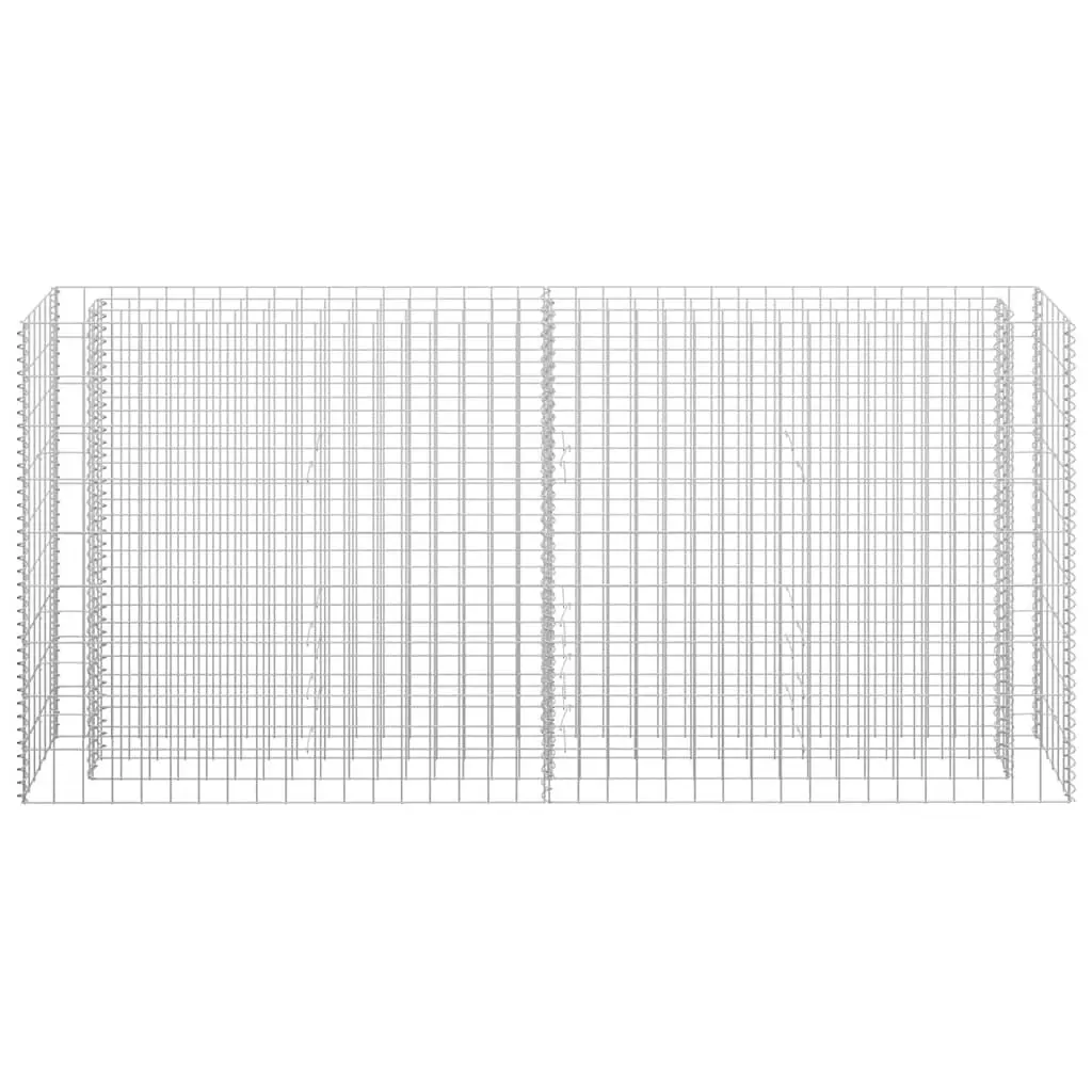 Galvanised Steel Garden Planter Raised Bed 180cm x 30cm x 90cm Silver for Planting and Landscaping
