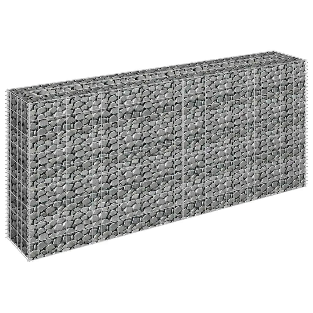 Galvanised Steel Garden Planter Raised Bed 180cm x 30cm x 90cm Silver for Planting and Landscaping
