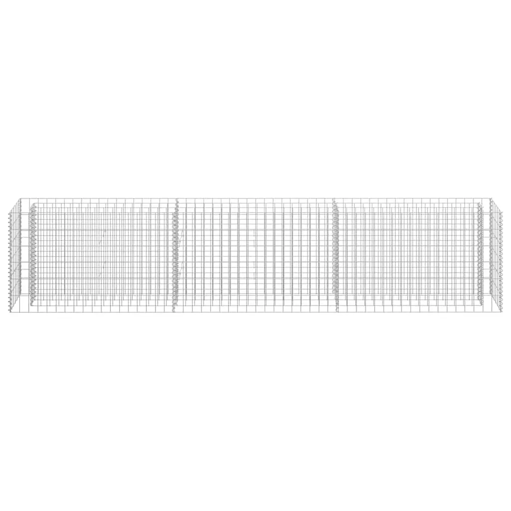 Gabion Planter Raised Garden Bed Silver Galvanised Steel Wire Mesh 270 x 30 x 60 cm