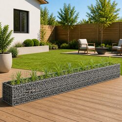 Reliable Gabion Raised Garden Bed, Weather-Resistant Steel