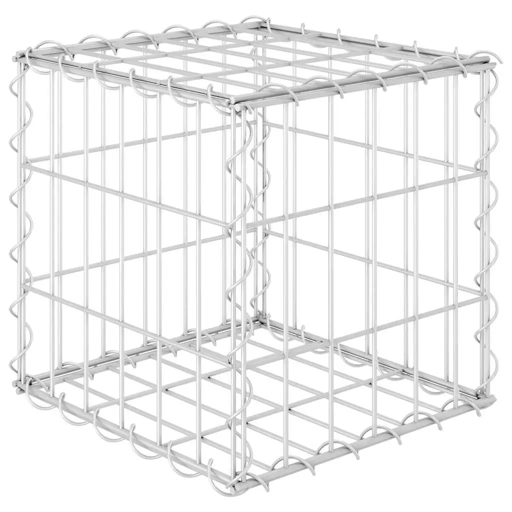 Steel Wire Garden Planter Raised Bed Cube 30x30x30cm Silver