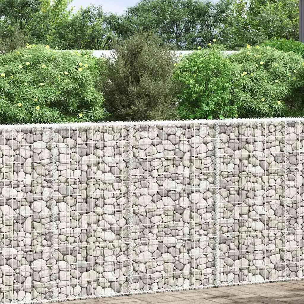 Gabion Raised Bed Garden Planter Trapezium Shape 100 x 20 x 100 cm Silver