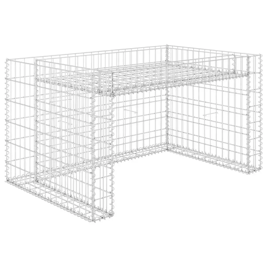 Lawn Mower Garage Raised Bed 110x80x60cm Steel Wire Storage Box Silver