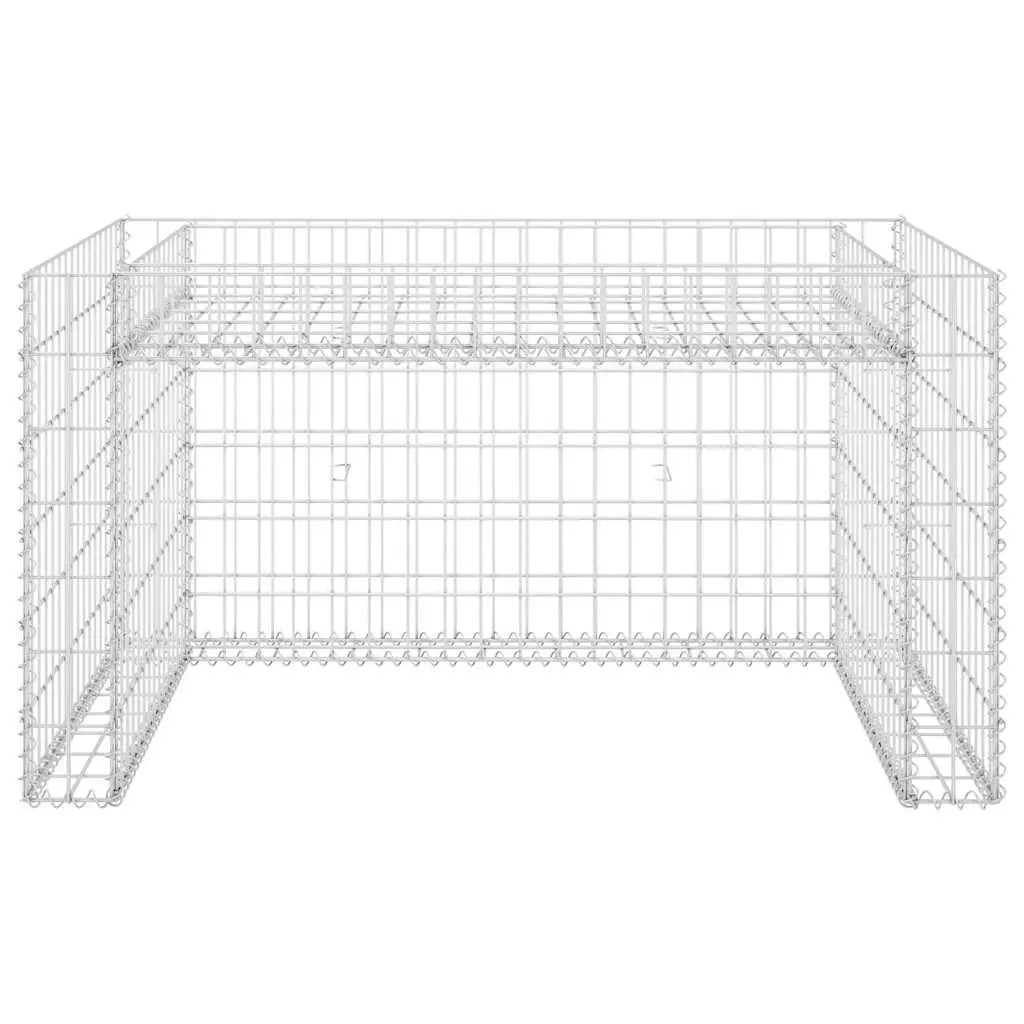 Lawn Mower Garage Raised Bed 110x80x60cm Steel Wire Storage Box Silver
