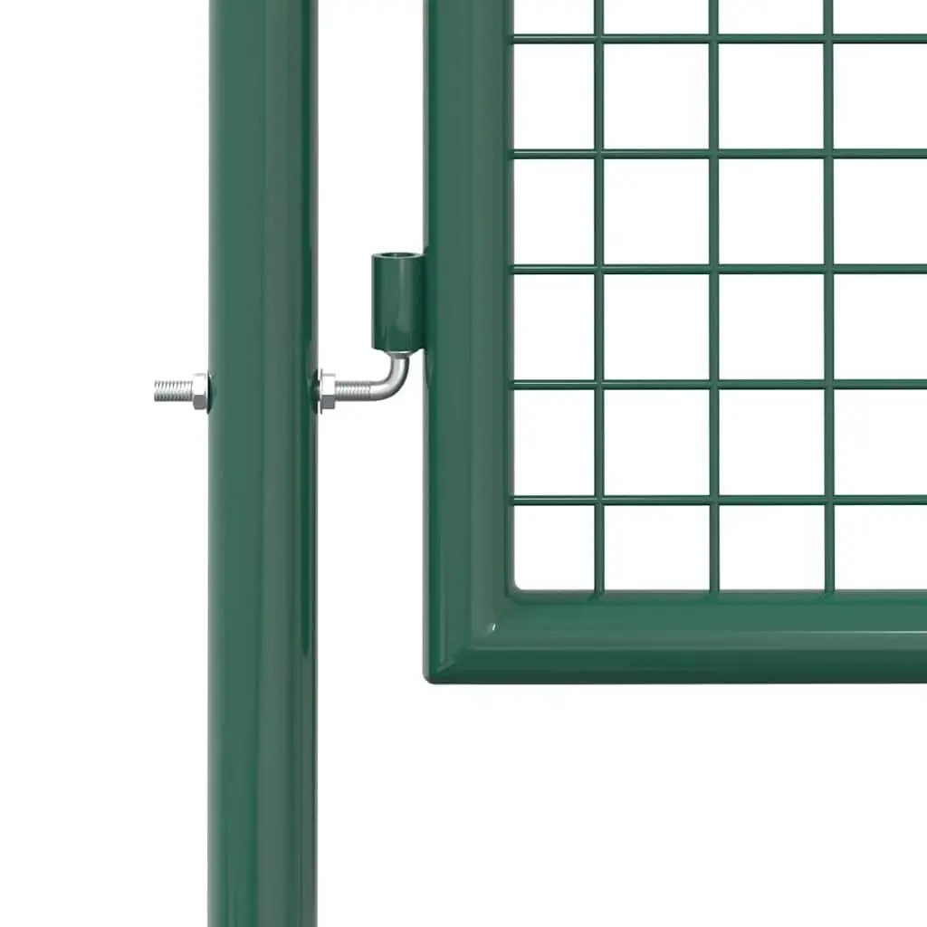 Steel Fence Gate Entryway 100x125cm Green Heavy Duty