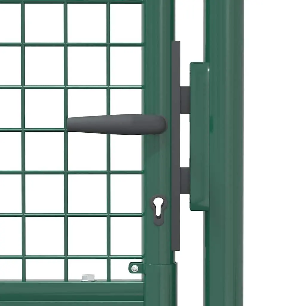 Steel Fence Gate Entryway 100x125cm Green Heavy Duty