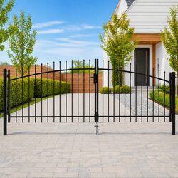 Reliable Black Double Door Garden Gate for Security and Style 400x174.5cm