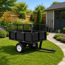 Reliable Tipping Trailer for Lawn Mowers with Strong Build