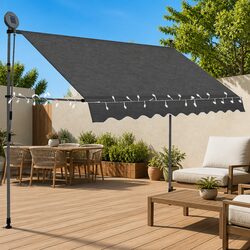 Reliable Manual Awning with Solar Lighting for Your Home