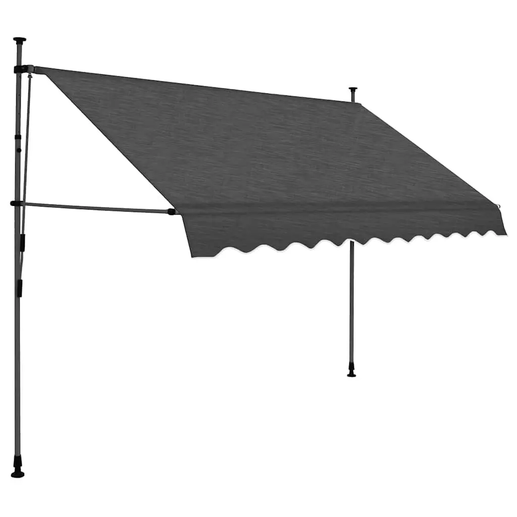 Retractable Awning Manual Outdoor Garden Terrace 250cm Anthracite