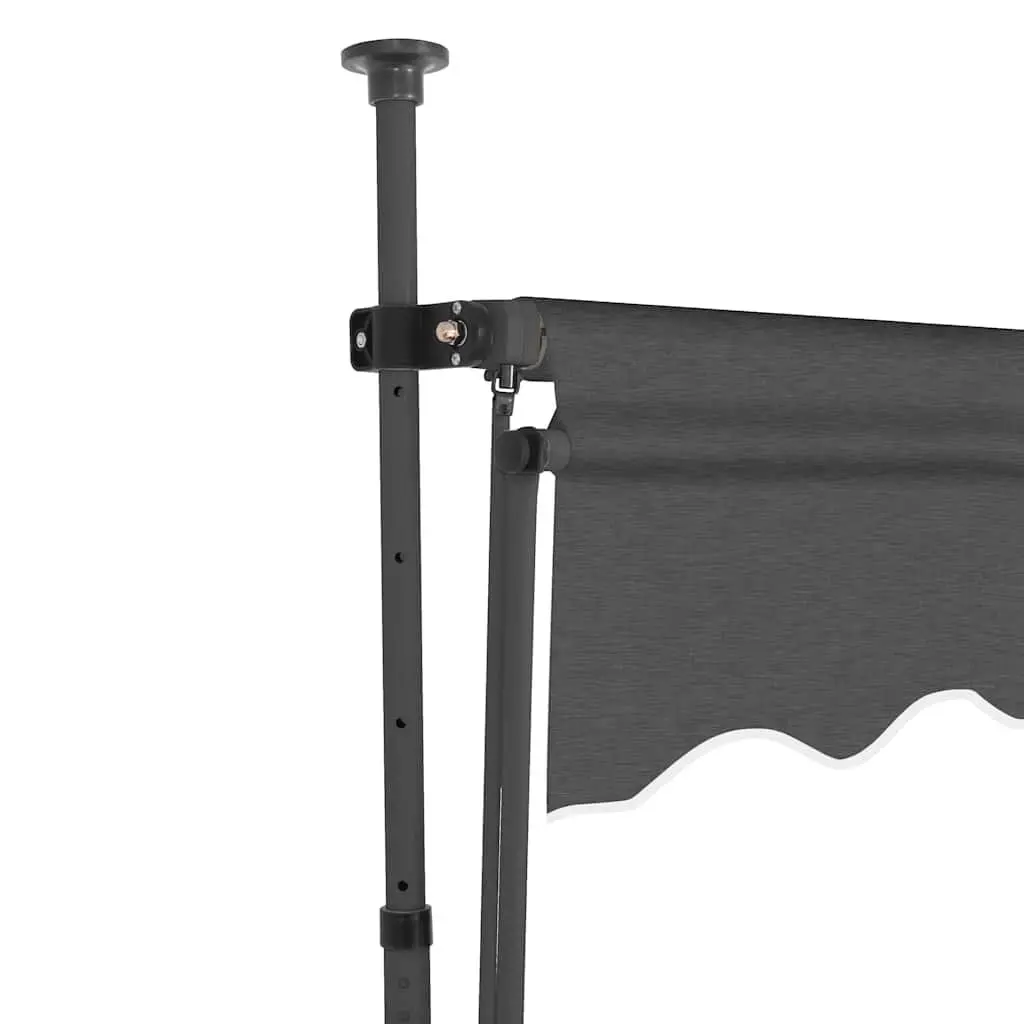 Retractable Awning Manual Garden Balcony Terrace Window 300cm Anthracite