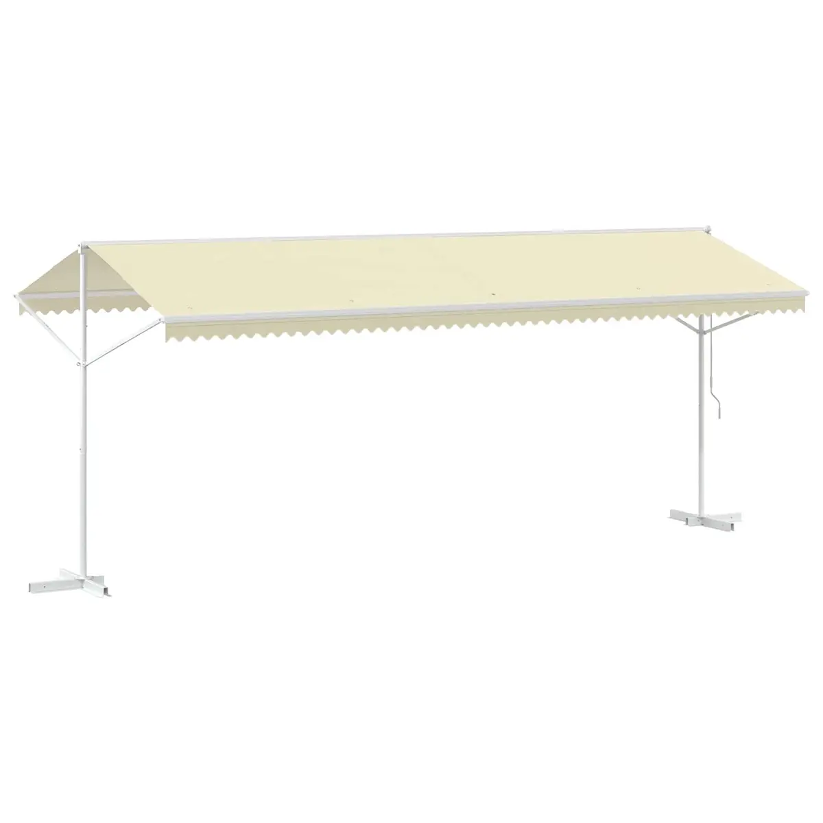 Free Standing Awning Outdoor Garden Patio Sunshade 600x300 cm Cream