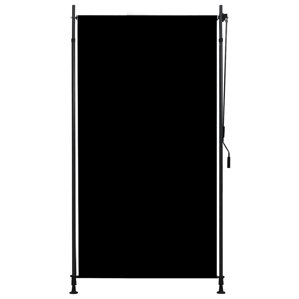 Outdoor Roller Blind Hand Crank 120x270cm Anthracite Patio Balcony Shade Privacy