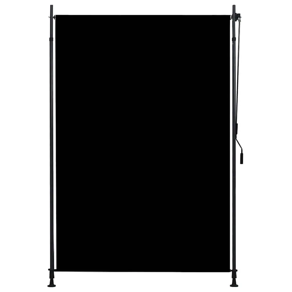 Outdoor Roller Blind Hand Crank 150x270cm Anthracite Patio Balcony Shade Privacy