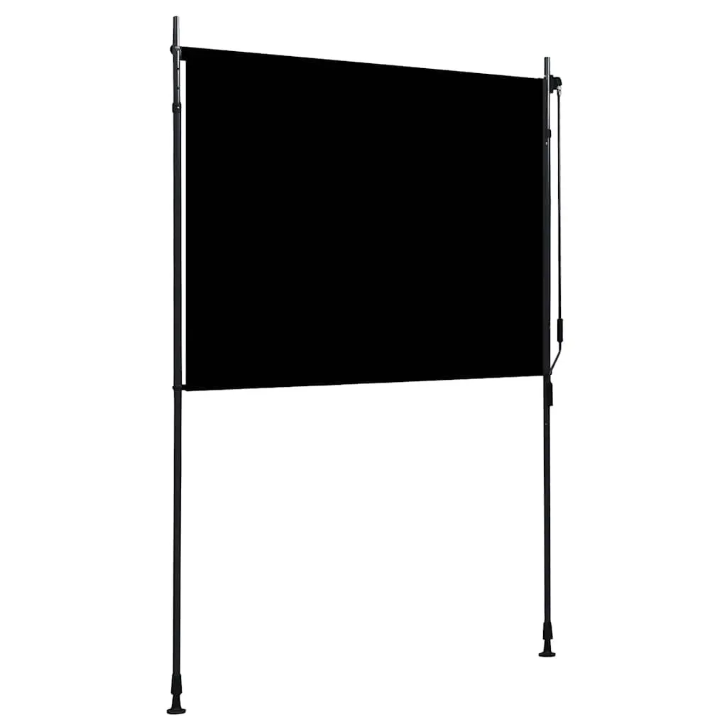 Outdoor Roller Blind Hand Crank 150x270cm Anthracite Patio Balcony Shade Privacy