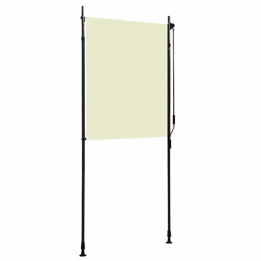 Outdoor Roller Blind Privacy Shade 100x270 cm Cream