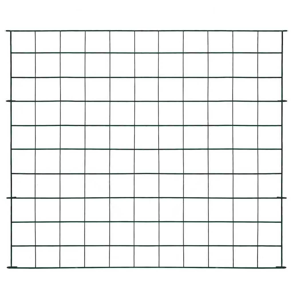 Garden Fence Panel Set Outdoor Barrier 77.5x64 cm Green