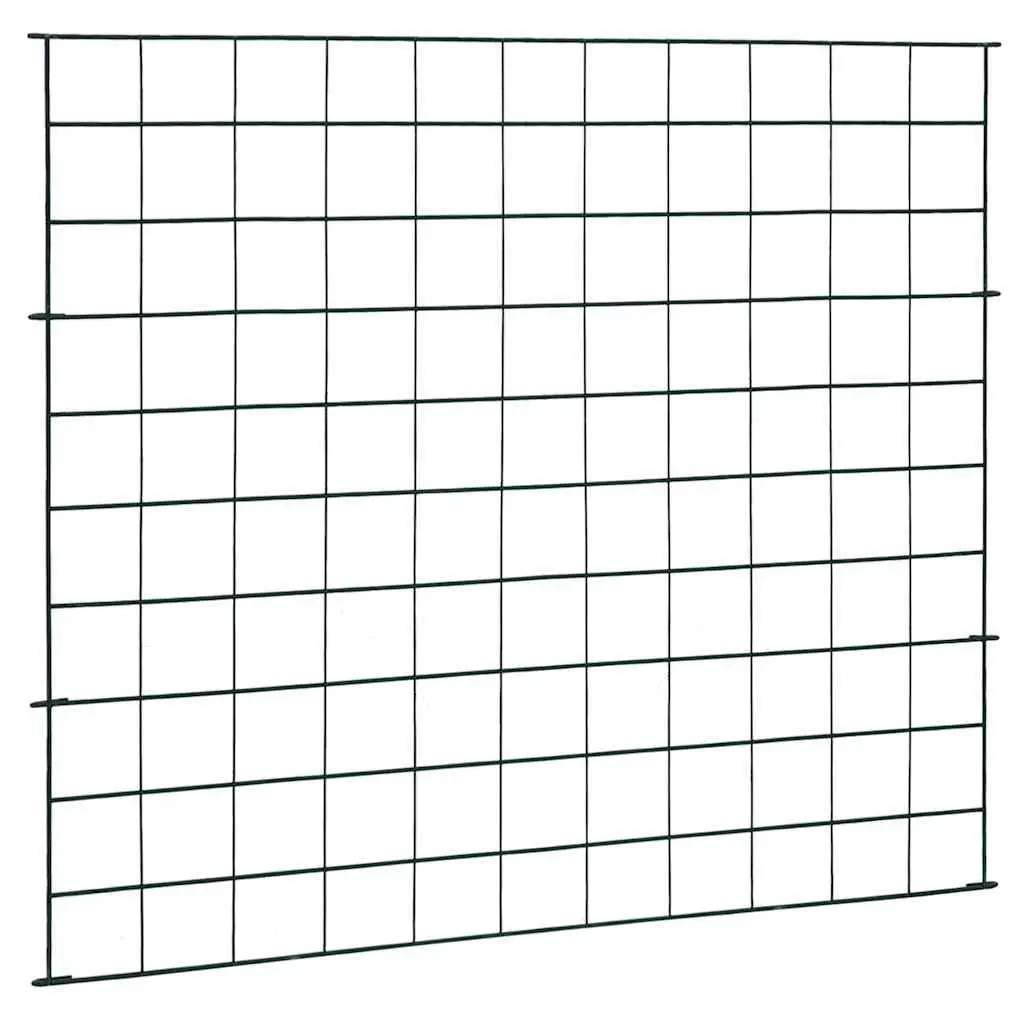 Garden Fence Panel Set Outdoor Barrier 77.5x64 cm Green