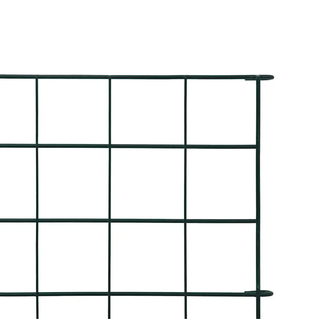 Garden Fence Panel Set Outdoor Barrier 77.5x64 cm Green