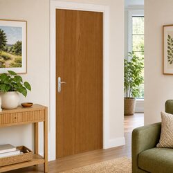 Practical Self-Adhesive Door Film in Light Oak Finish