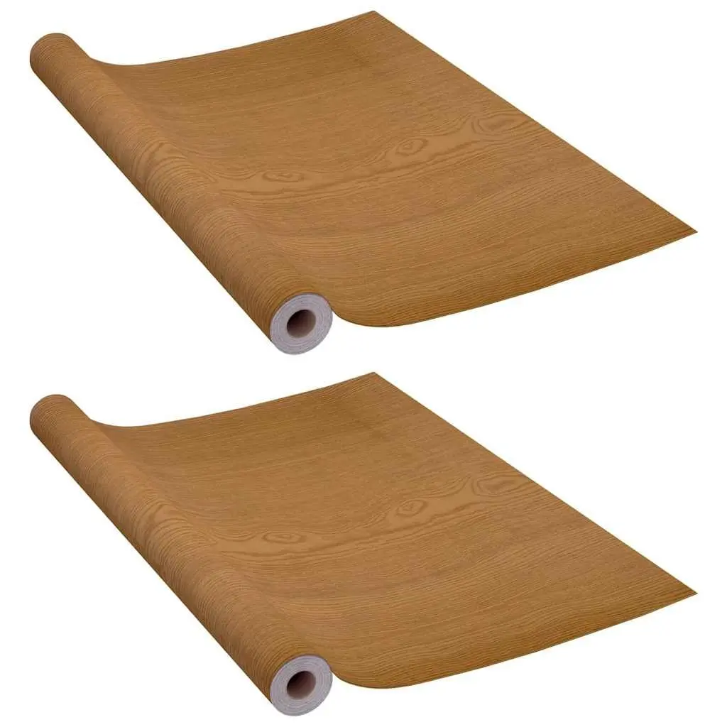 Self-Adhesive Door Film Wood-Look 210x90cm Light Oak PVC Decor Upgrade