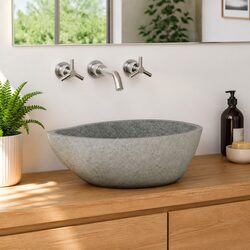 Reassuring Quality: River Stone Sink for Your Bathroom