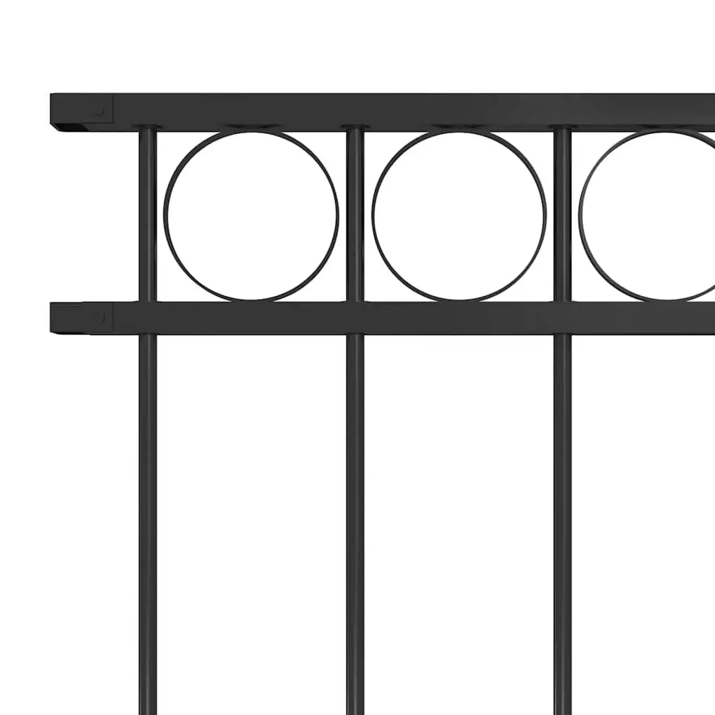Steel Fence Panel Garden Patio Partition 1.7x1m Black