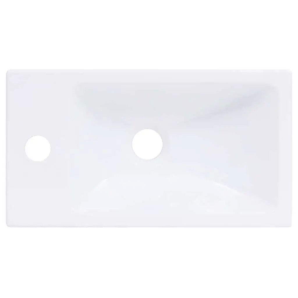 Bathroom Wash Basin 400x220x90mm Drop-In Above Counter Sink White