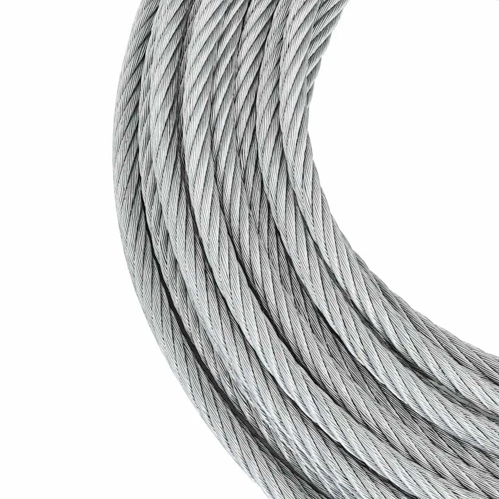 Wire Rope Cable 1600kg 20m Steel Galvanised Hoisting Binding Industrial