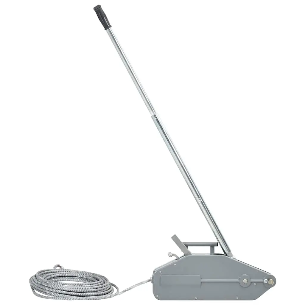 Wire Rope Hoist Winch Manual Pulling Traction Tool 20 m Steel Rope 1600 kg Aluminium Housing