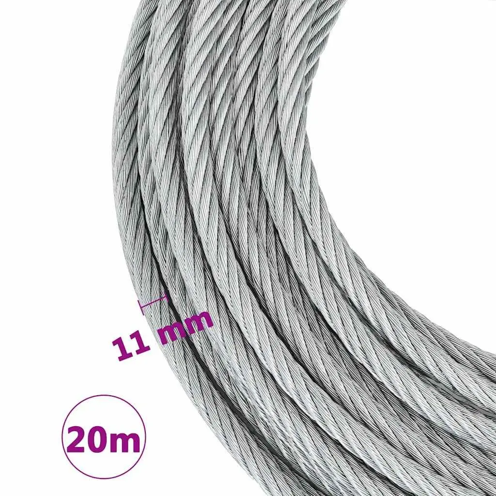Wire Rope Hoist Winch Manual Pulling Traction Tool 20 m Steel Rope 1600 kg Aluminium Housing