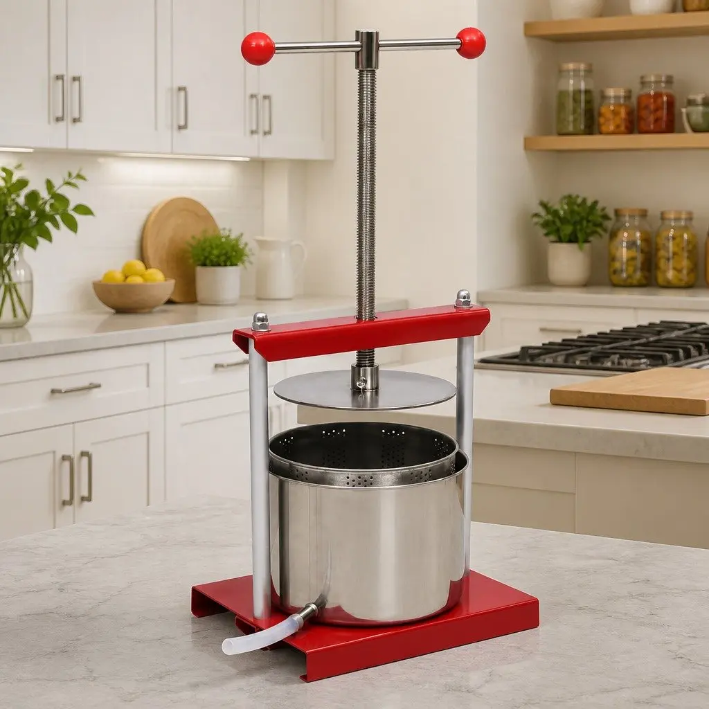 Fruit Press Manual Juicer 6L Black Stainless Steel for Pressing Fruits Vegetables Herbs