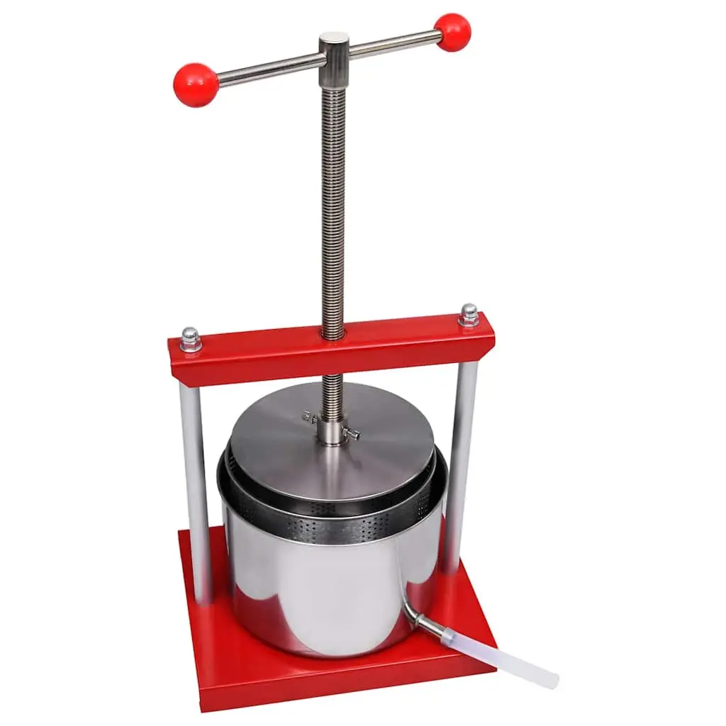 Fruit Press Manual Juicer 6L Black Stainless Steel for Pressing Fruits Vegetables Herbs