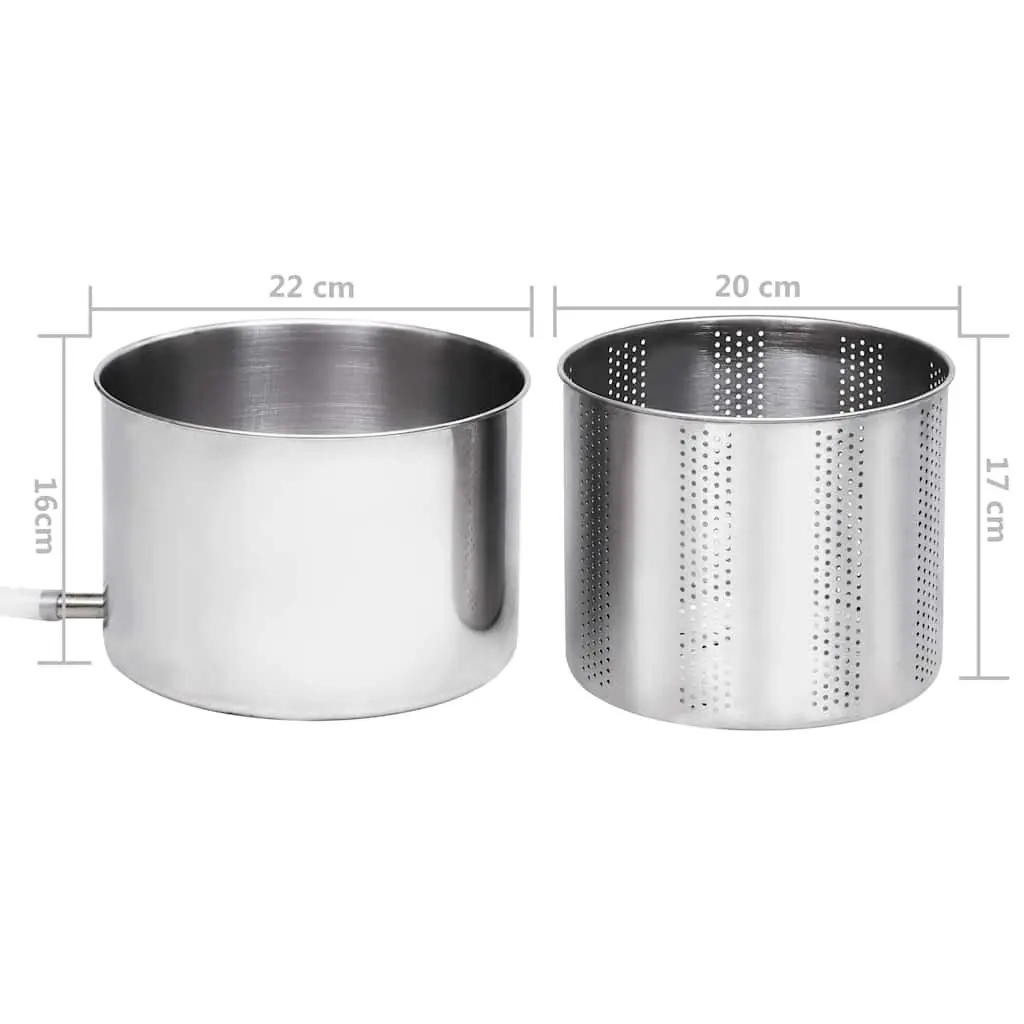 Fruit Press Manual Juicer 6L Black Stainless Steel for Pressing Fruits Vegetables Herbs
