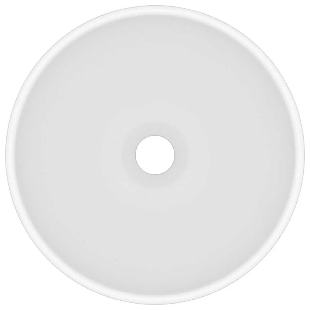 Round Ceramic Bathroom Basin Matt White Above Counter Sink Wash Bowl 32.5cm