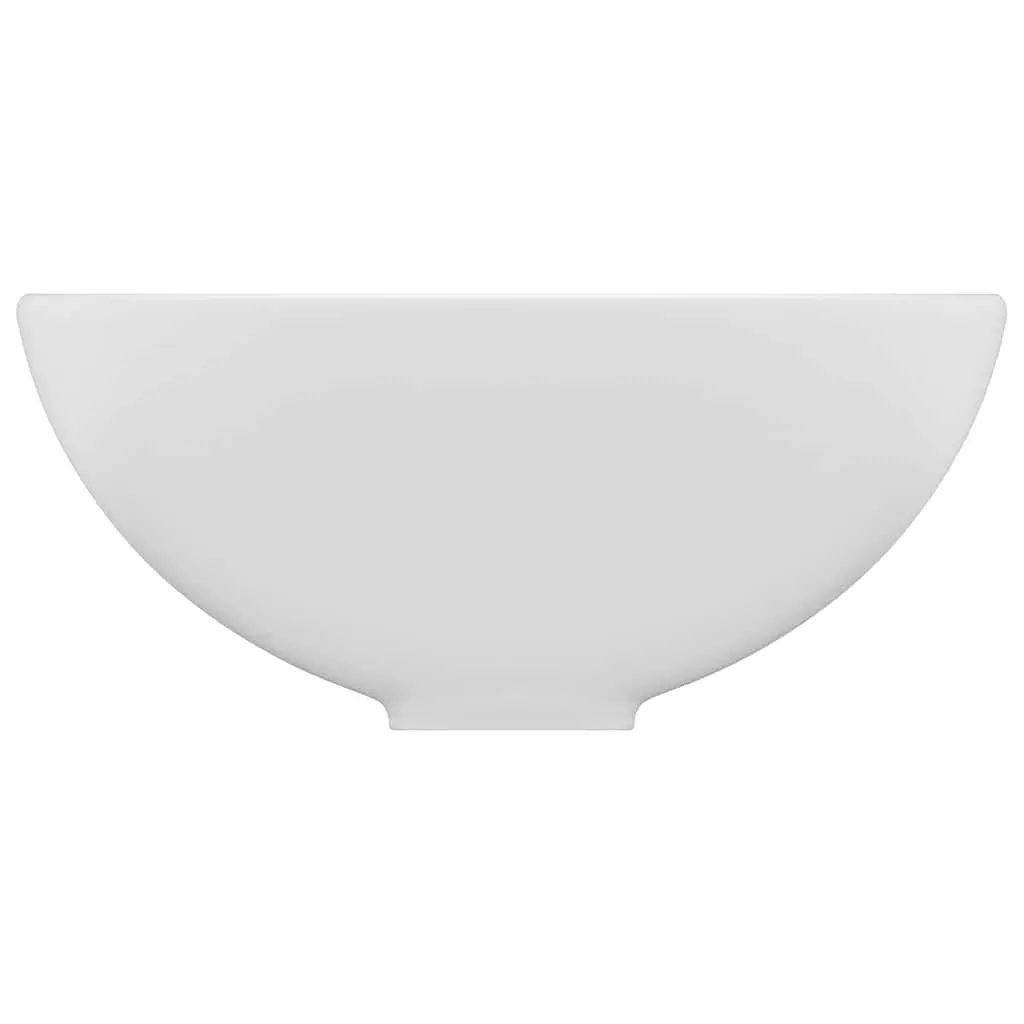 Round Ceramic Bathroom Basin Matt White Above Counter Sink Wash Bowl 32.5cm