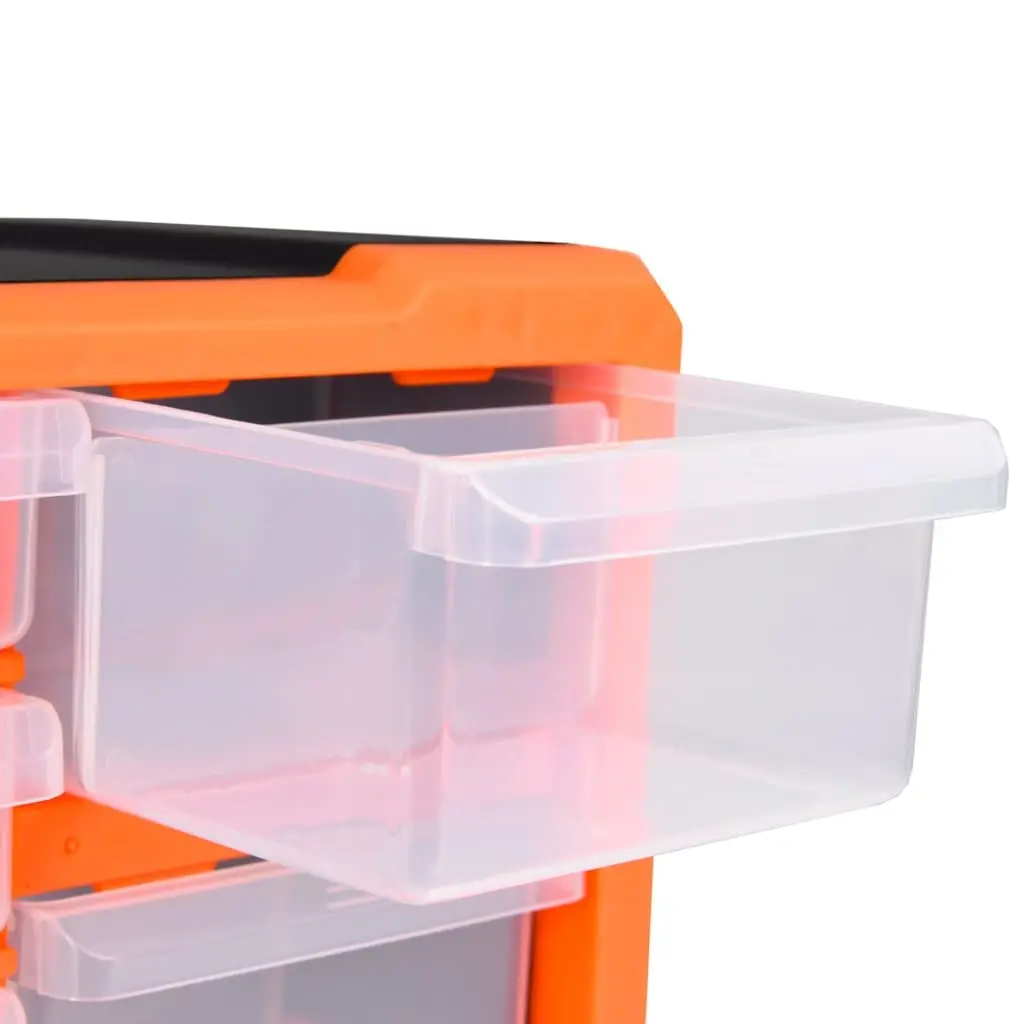 Multi-Drawer Organiser Tool Storage Box 39 Drawers Orange