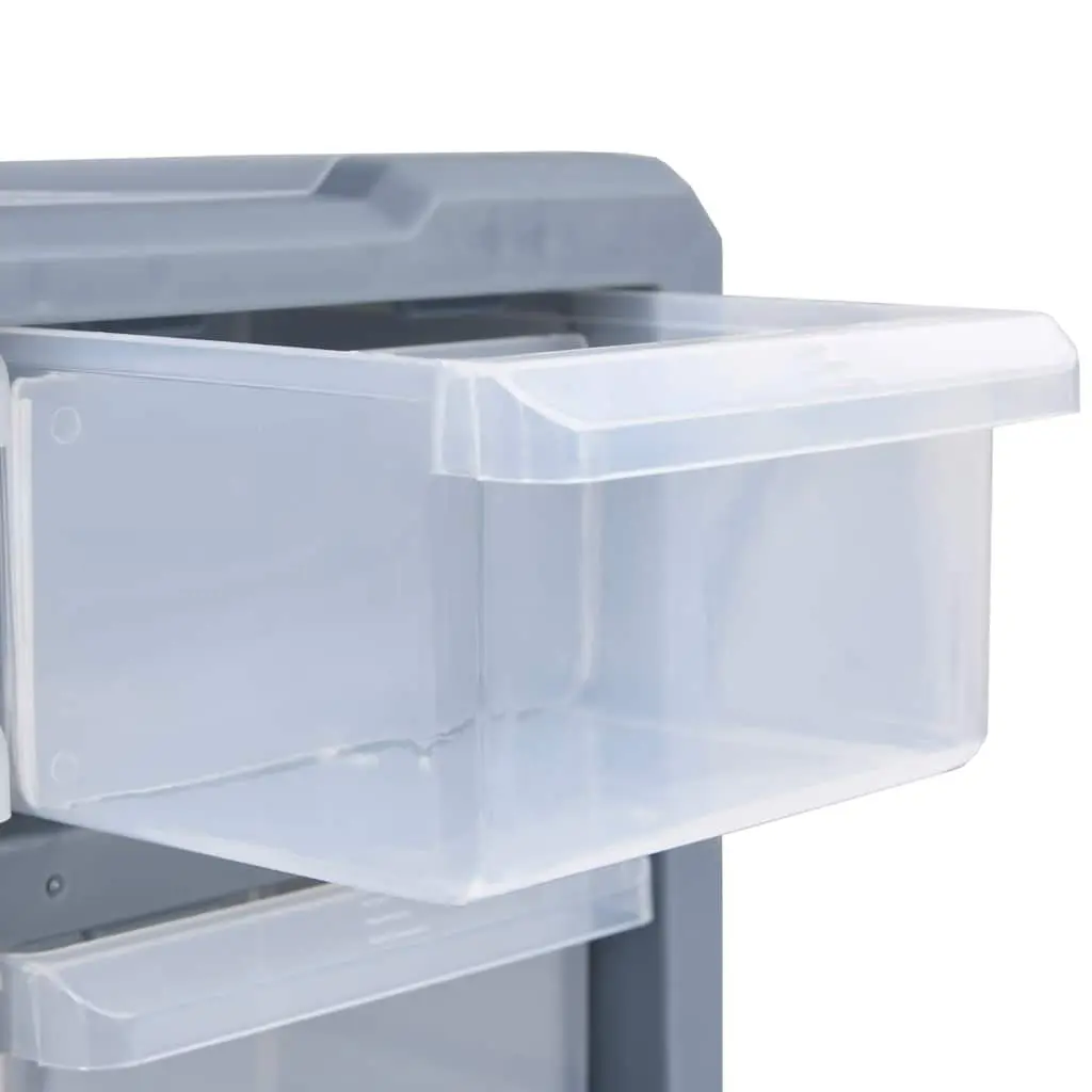 60 Drawer Tool Organiser Storage Box Workshop Hardware Grey 38 x 16 x 47.5 cm