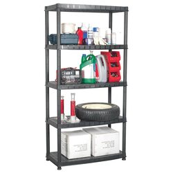 Reliable 5-Tier Black Storage Shelf for All Your Needs