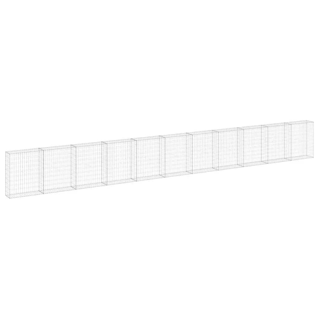 Galvanised Steel Gabion Panel Retaining Wall 900x30x100cm Silver Weather Resistant