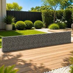 Gabion Wall Basket Steel Fence Panel 900x30x150cm - Practical and Reliable