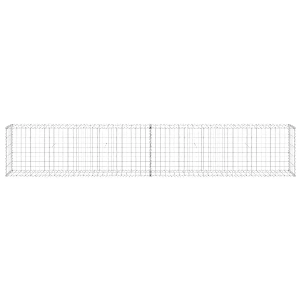 Gabion Wall Fence Panel Retaining Barrier 300x30x50 cm Silver