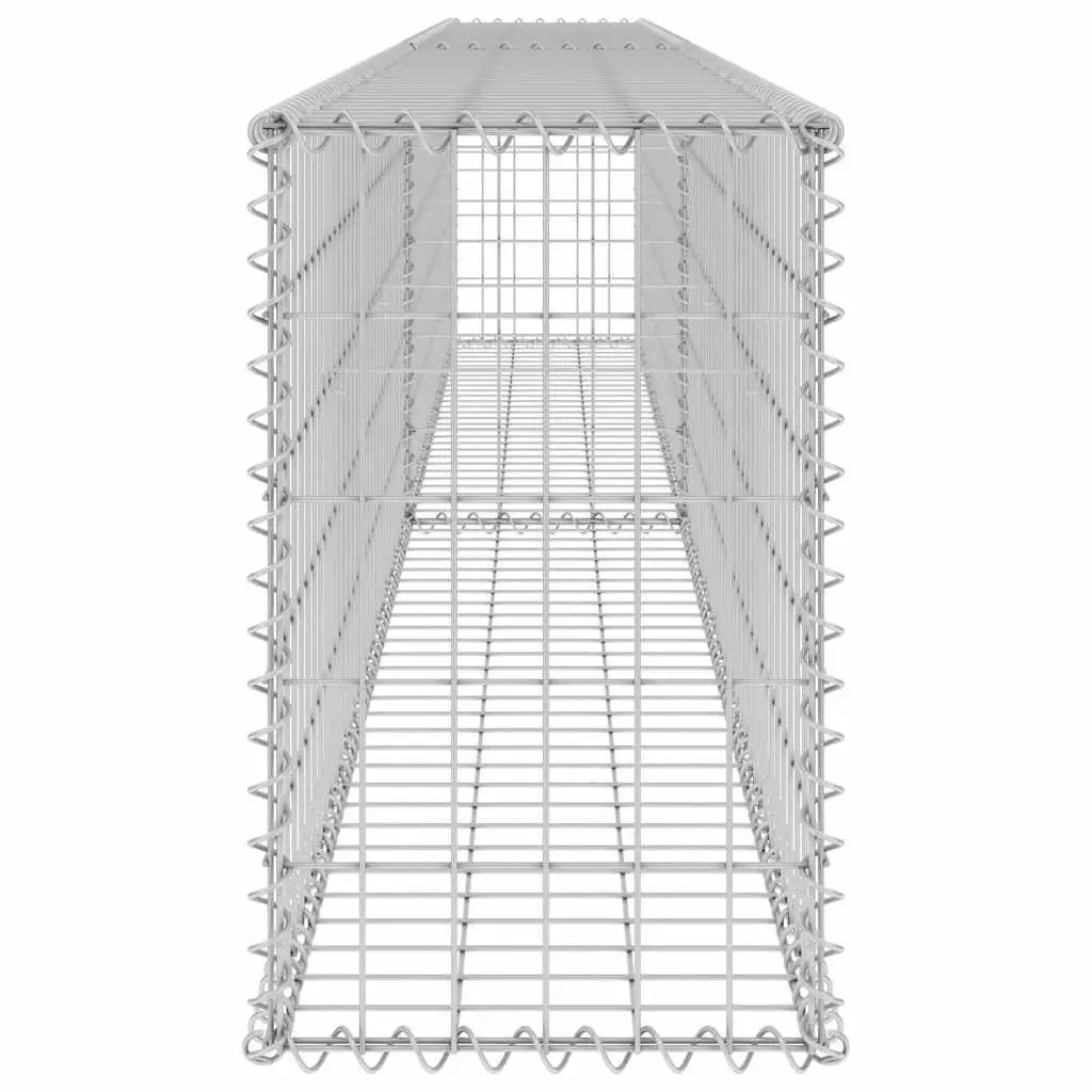Gabion Wall Fence Panel Retaining Barrier 300x30x50 cm Silver