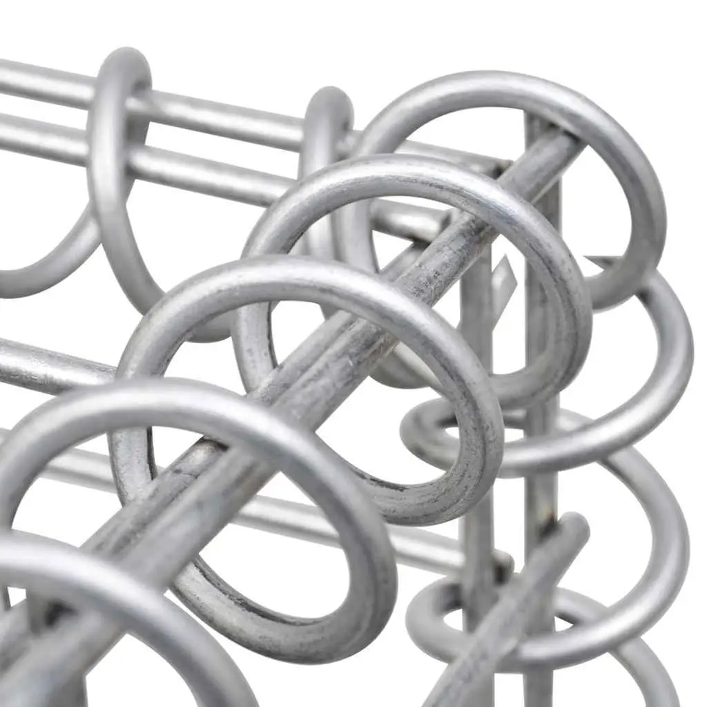 Gabion Wall Fence Panel Retaining Barrier 300x30x50 cm Silver