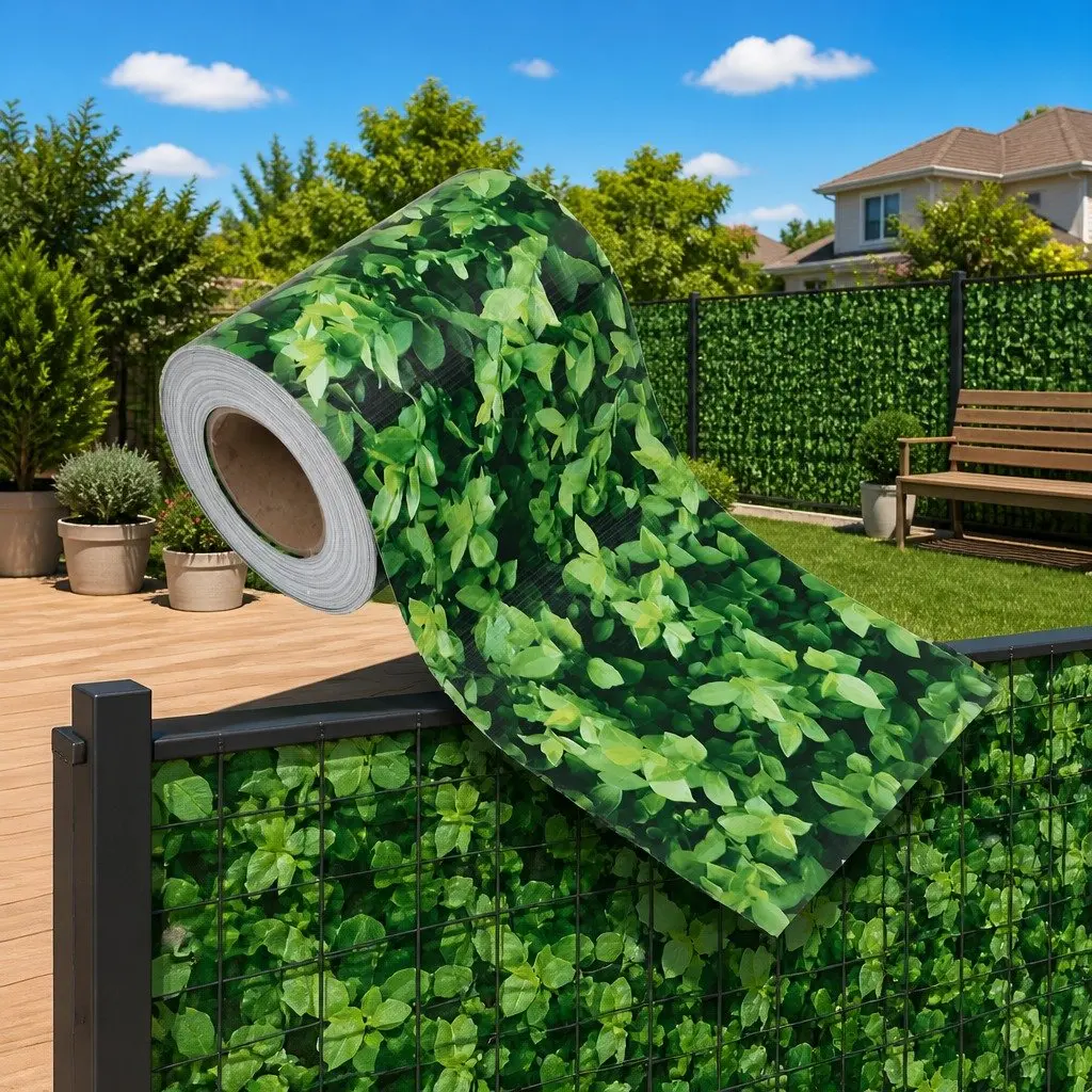 Garden Privacy Screen Fence Roll PVC Windbreak Barrier 35x0.19m Green