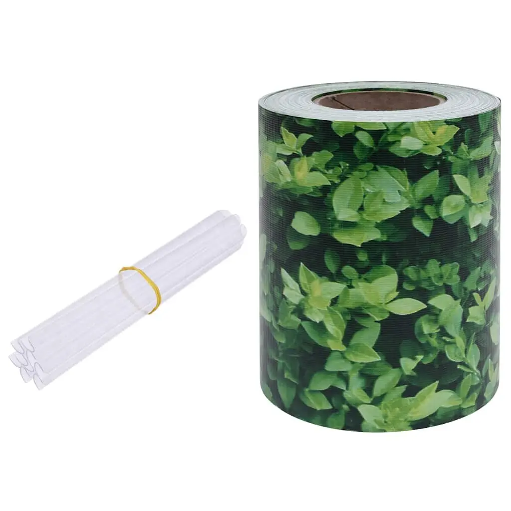 Garden Privacy Screen Fence Roll PVC Windbreak Barrier 35x0.19m Green