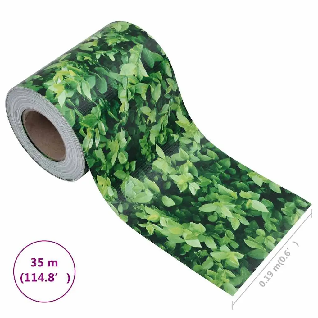 Garden Privacy Screen Fence Roll PVC Windbreak Barrier 35x0.19m Green