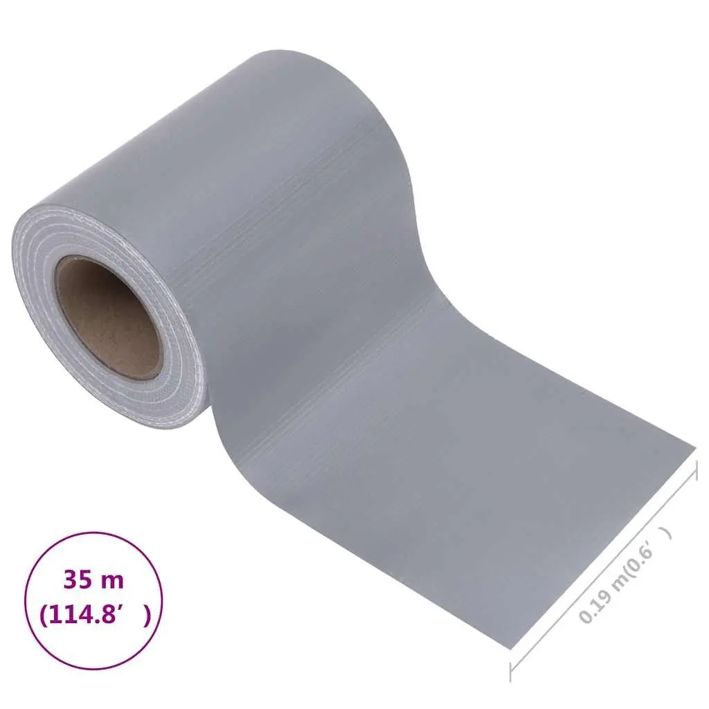 PVC Privacy Strip Fence Screen 35x0.19m Matte Light Grey Mesh Weave Barrier