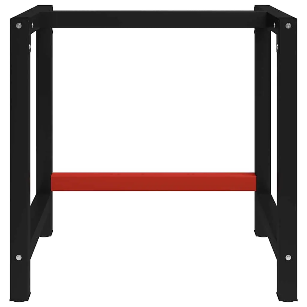 Metal Work Bench Frame Heavy Duty Table Legs 80x57x79cm Black