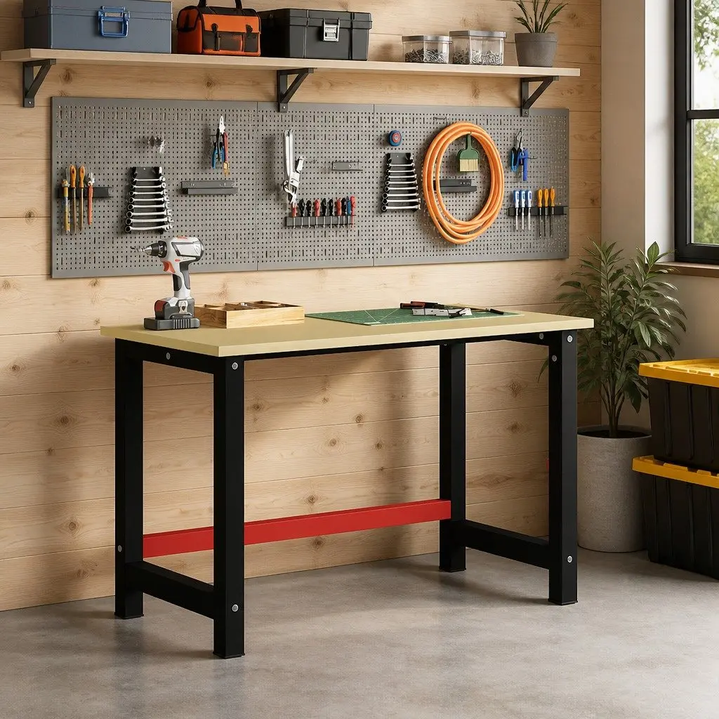Metal Workbench Frame for Workshops and Garages